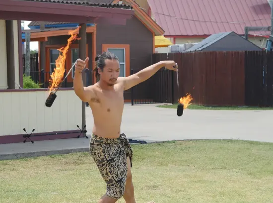 Fire entertainer at Mansfield