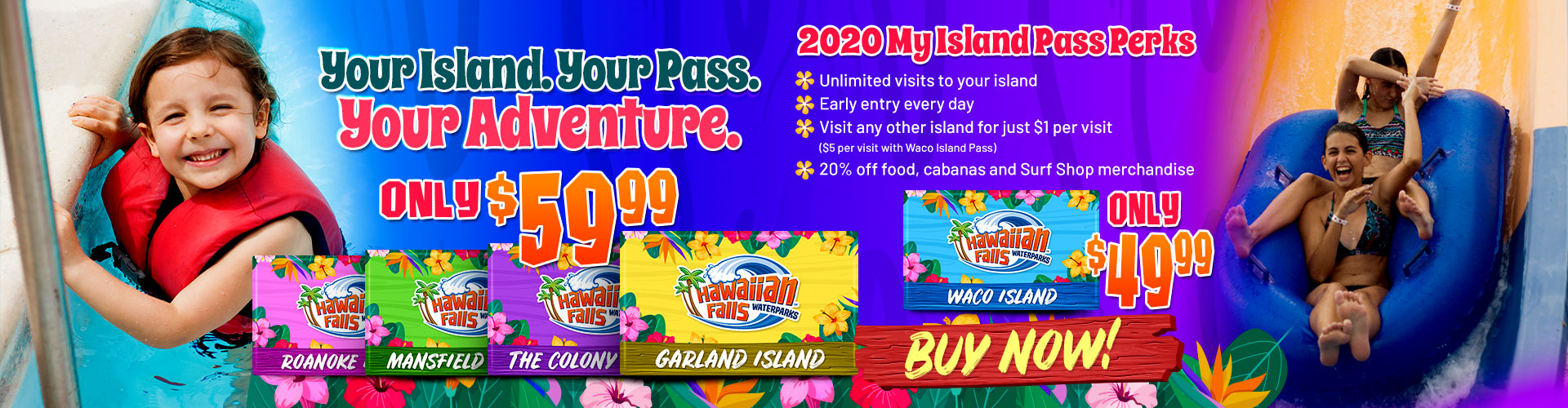 Best Water Parks in Dallas Garland — Hawaiian Falls