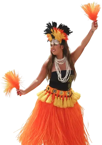 Hawaiian falls employee performing